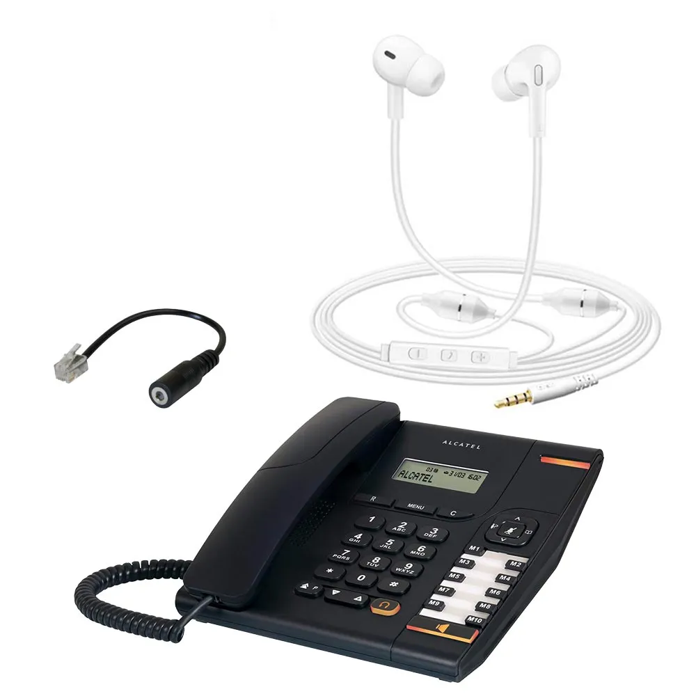 Pack téléphone filaire antiondes avec écouteurs ou casque Air Tube — free download